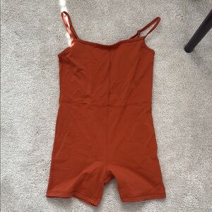 Aritzia Warm burnt Orange romper